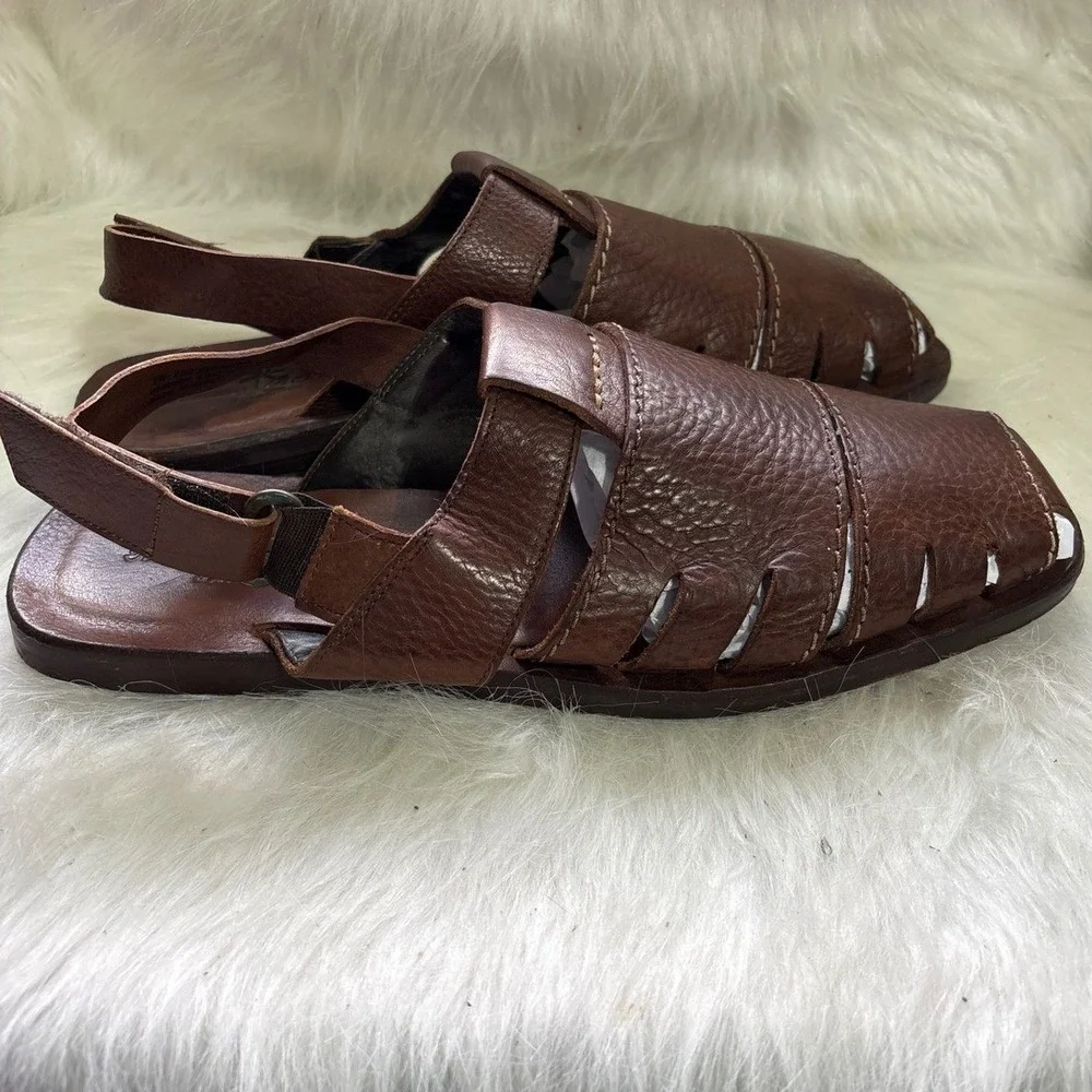 Tommy‎ Bahama Mens Leather Fisherman Sandals Made in Italy Vintage Y2K